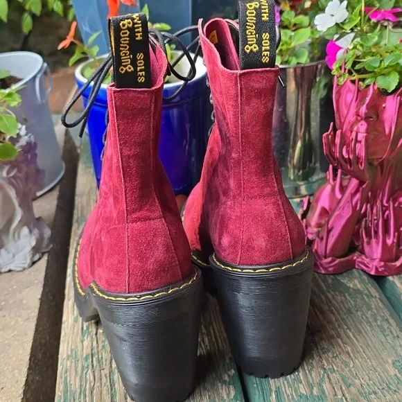 Reserved for @sophiestines Dr. Martens Velvet Lace-Up Boots ✨ - Picture 3 of 7